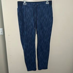 Athleta Athletic blue all over speckled graphic joggers